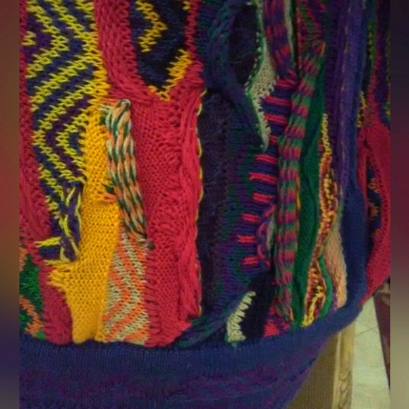 VINTAGE BNWOT COOGI JACKET LADIES/ MEN SZ. MED MULTI COLOR AUSTRALIA CRAZY AMAZ - Picture 4 of 11